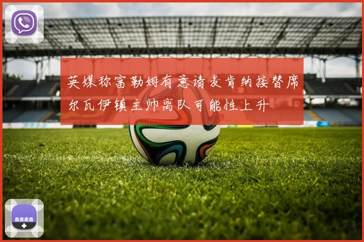 英媒称富勒姆有意请麦肯纳接替席尔瓦伊镇主帅离队可能性上升